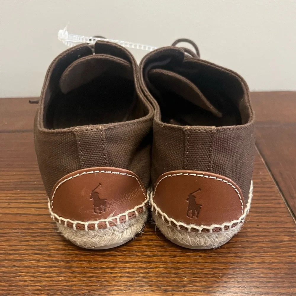 Polo‎ Ralph Lauren canvas lace up espadrilles NEW 10